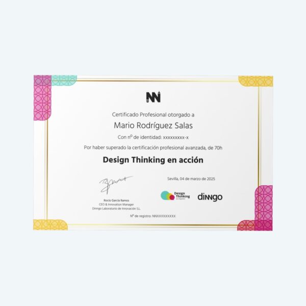 certificado profesional avanzado design thinking en accion