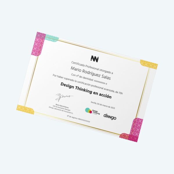 certificado profesional avanzado design thinking en accion