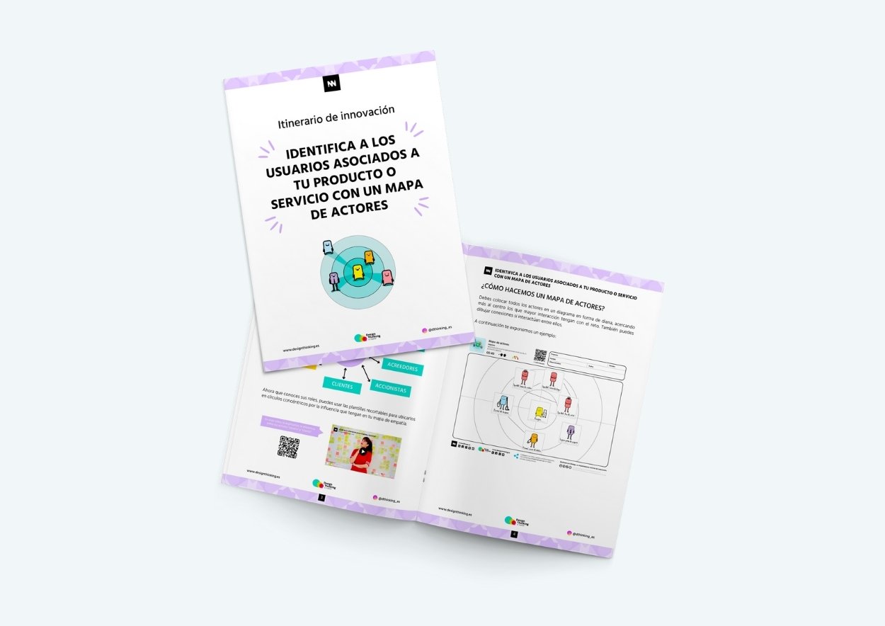 Itinerario "Identifica a los usuarios asociados a tu producto o servicio con un mapa de actores"