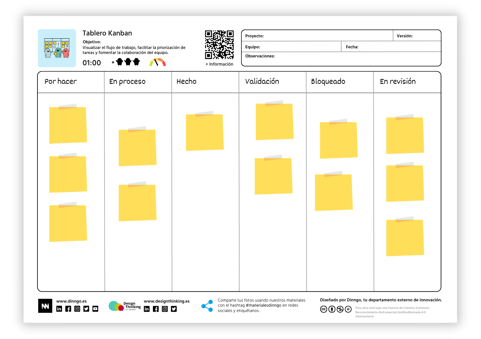 Tablero Kanban 4 Plantilla moodboard rellena