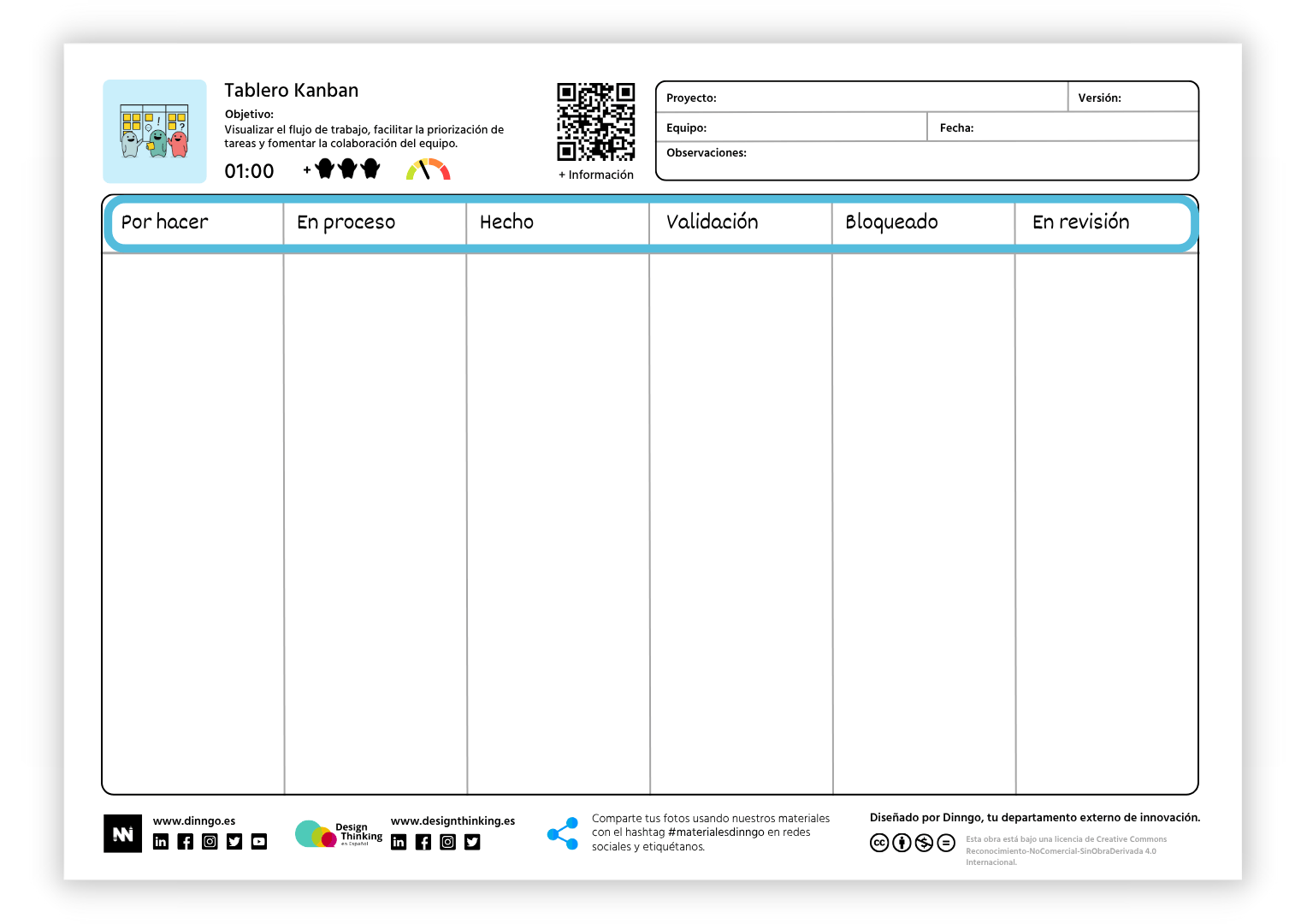 Técnica Tablero Kanban - Paso 1 - Design Thinking en Español